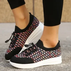 Panolifashion Women Fashion Fly Knit Breathable Fashion Sneakers