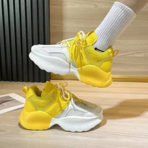 Panolifashion Women Fashion Gradient Mesh Breathable Sneakers