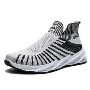 Panolifashion Men'S Fashion Mesh Breathable Lightweight Stripe Sneakers