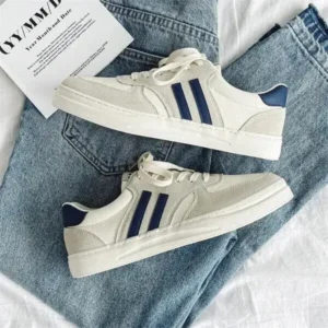 Panolifashion Men'S Casual Retro Stripe Canvas Sneakers