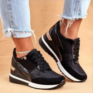 Panolifashion Women Bigger Sizes Stitching Design Sneakers