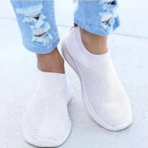 Panolifashion Women Casual Sports Mesh Breathable Design Solid Color Wedge Sneakers