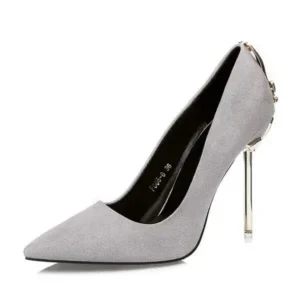 Panolifashion Women Sexy Metal Heel Pointed-Toe High Heels Shoes