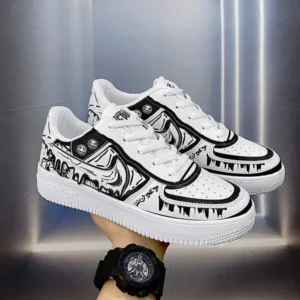 Panolifashion Men Fashion Graffiti Breathable Sneakers