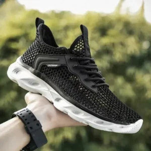 Panolifashion Men Fashion Breathable Mesh Hollow Lightweight Sports Shoes