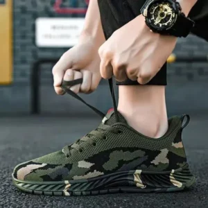 Panolifashion Men'S Casual Mesh Breathable Camouflage Sneakers