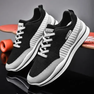 Panolifashion Men'S Casual Color-Block Mesh Breathable Soft-Soled Sneakers