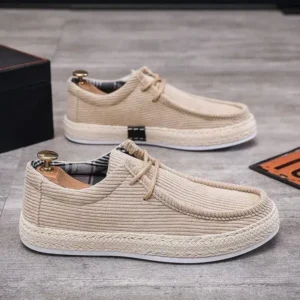 Panolifashion Men'S Fashion Breathable Stripe Canvas Shoes