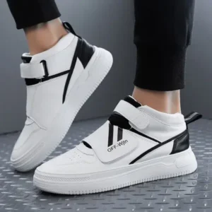 Panolifashion Men'S Fashion Thick-Soled Breathable Pu Stitching Sneakers