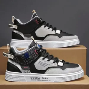 Panolifashion Men'S Fashion High Top Color Block Sneakers