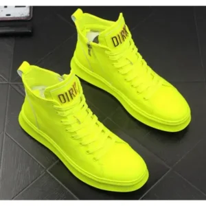 Panolifashion Men'S Fashion Bright Color High-Top Sneakers