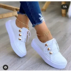 Panolifashion Women Plus Size Casual Platform Sneakers