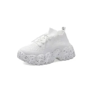 Panolifashion Women Casual Mesh Breathable Platform Sneakers