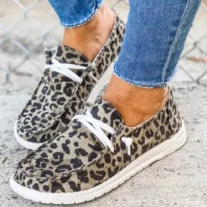 Panolifashion Women Leopard Casual Flat Loafers Shoes