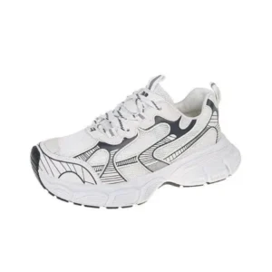 Panolifashion Women Fashion Distinctive Color Changing Lace-Up Comfortable Breathable Thick-Soled Sneakers