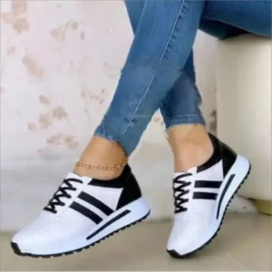 Panolifashion Women Fashion Plus Size Comfortable Mesh Breathable Thick-Soled Sneakers