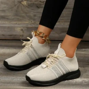 Panolifashion Women Fashion Casual Flying Mesh Breathable Thick-Soled Sneakers