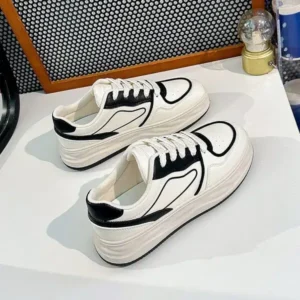 Panolifashion Women Fashion Platform Lace-Up Sneakers