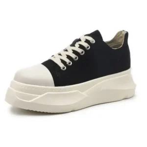 Panolifashion Women Casual Breathable Low Top Canvas Platform Shoes