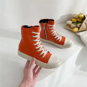 Panolifashion Orange Up Platform High Top Casual Shoes