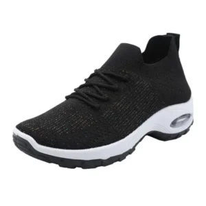 Panolifashion Women Fashion Fly Knit Lightweight Breathable Soft Sole Sneakers