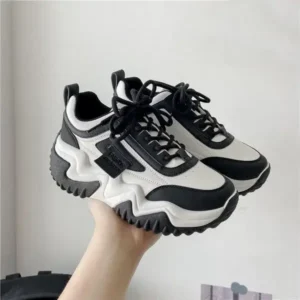 Panolifashion Women Fashion Solid Color Platform Casual Sneakers